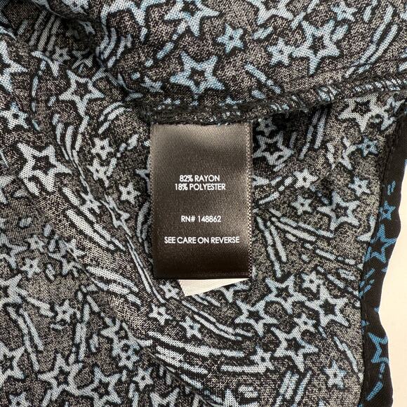 New TORRID Harper Shirt Women Size 3 / US 3X Star Popover Roll Tab Sleeve V-Neck - Picture 5 of 9